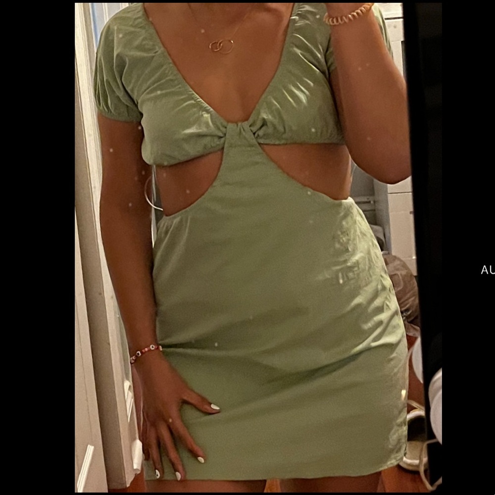 Sage green mini dress small NWT windsor